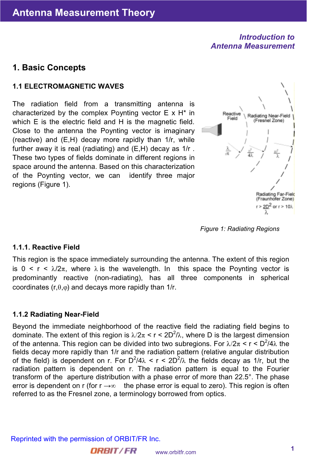 Antenna Measurement Theory