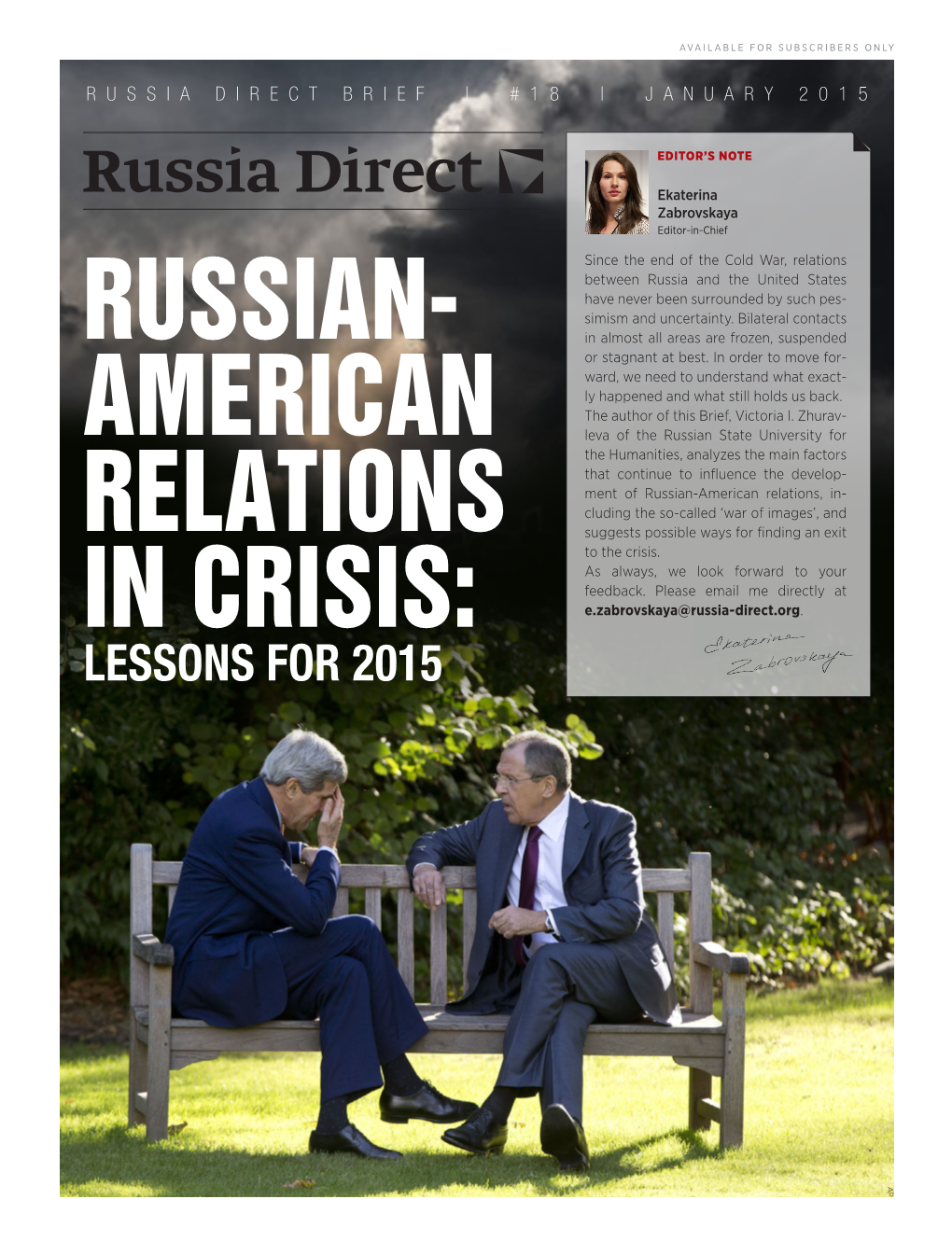 Russian- American Relations in Crisis