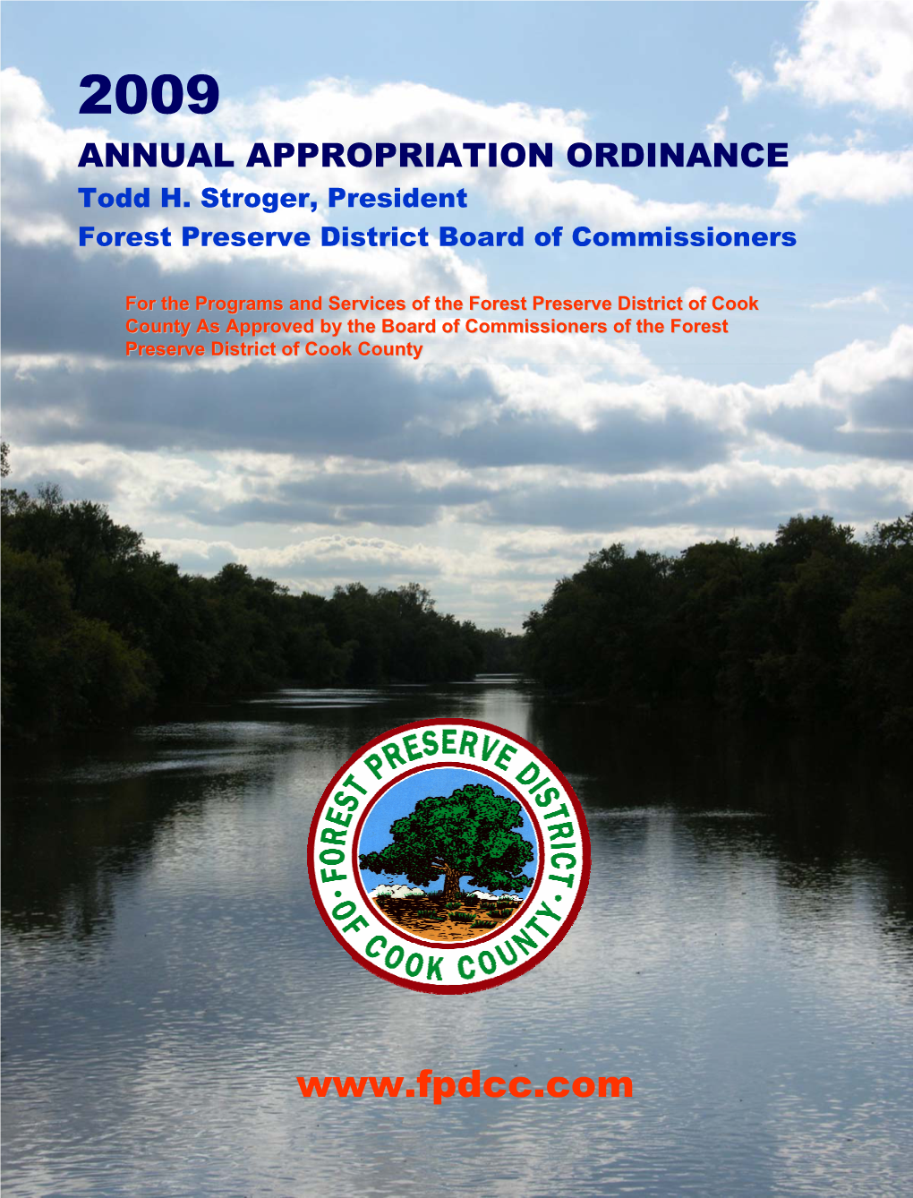 2009 Budget Appropriation Ordinance