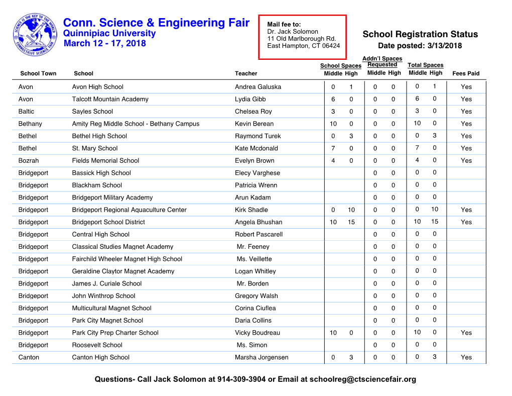 Conn. Science & Engineering Fair