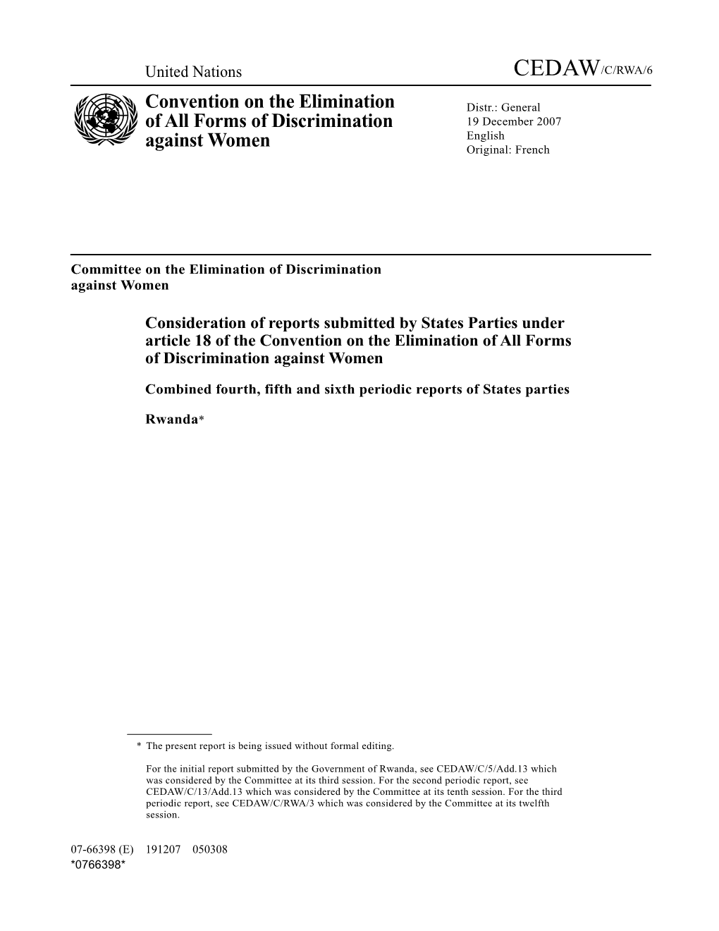 Combined Fourth, Fifth and Sixth Periodic Reports of States Parties