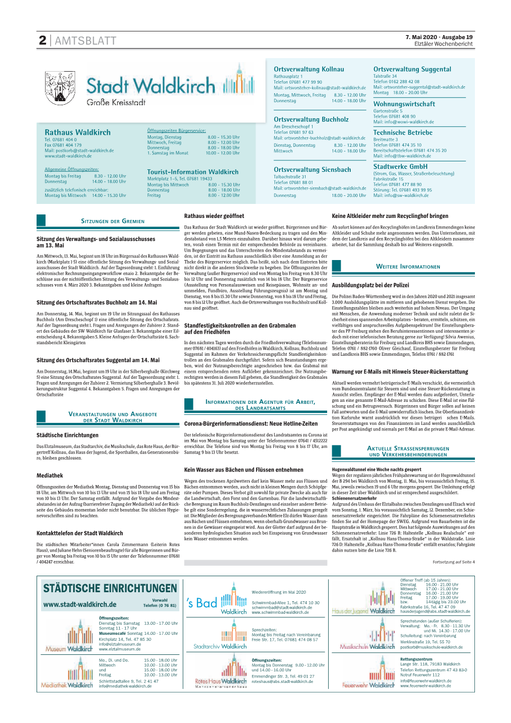 AMTSBLATT Elztäler Wochenbericht