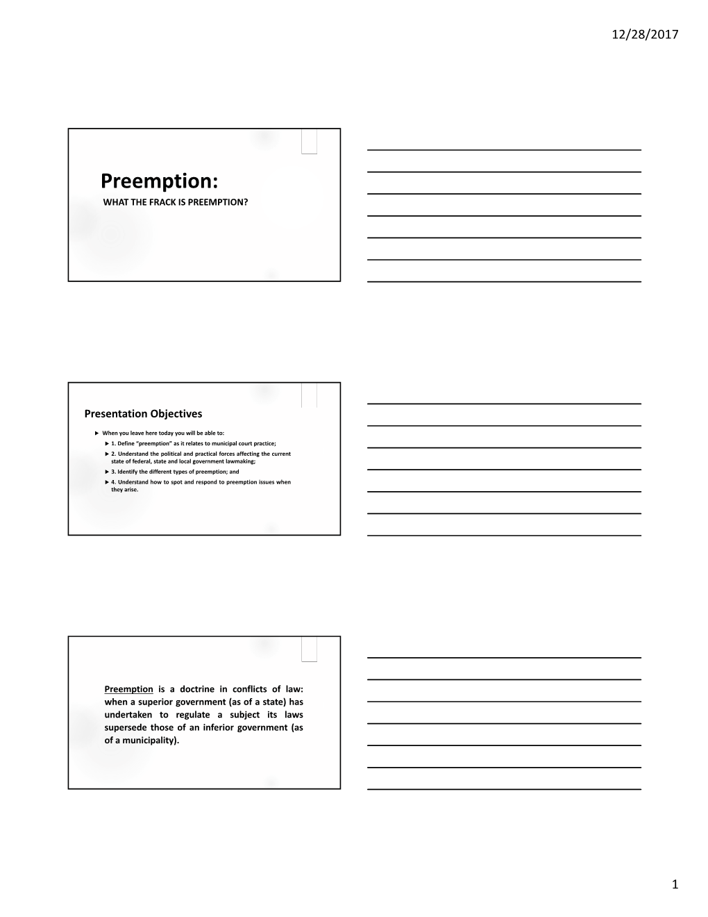 Preemption: WHAT the FRACK IS PREEMPTION?