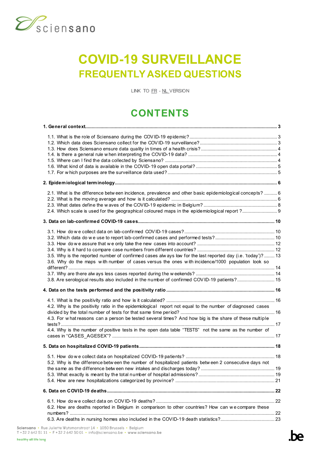 Covid-19 Surveillance Frequently Asked Questions