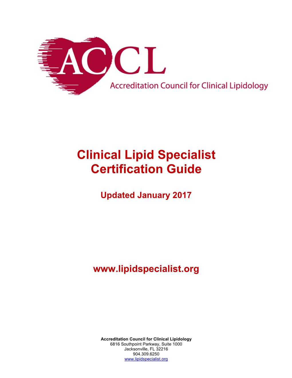 Clinical Lipid Specialist Certification Guide