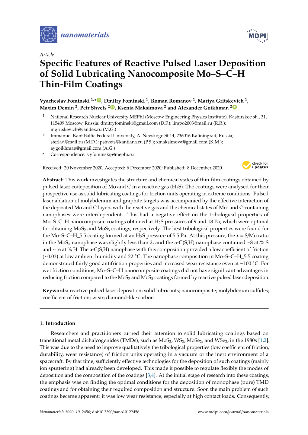 Specific Features of Reactive Pulsed Laser Deposition of Solid