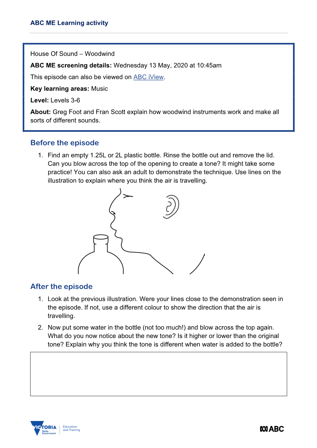 ABC TV Education Resources – House of Sound – Woodwind Teacher Notes