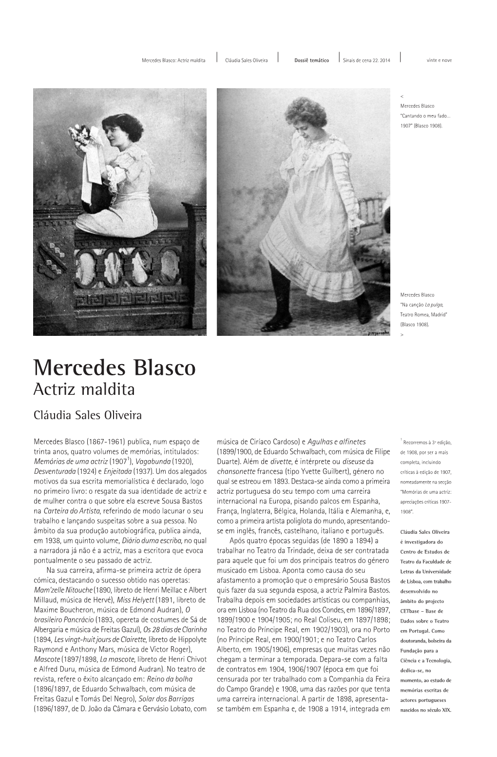 Mercedes Blasco (1867-1961) Publica, Num Espaço De Trinta Anos, Quatro