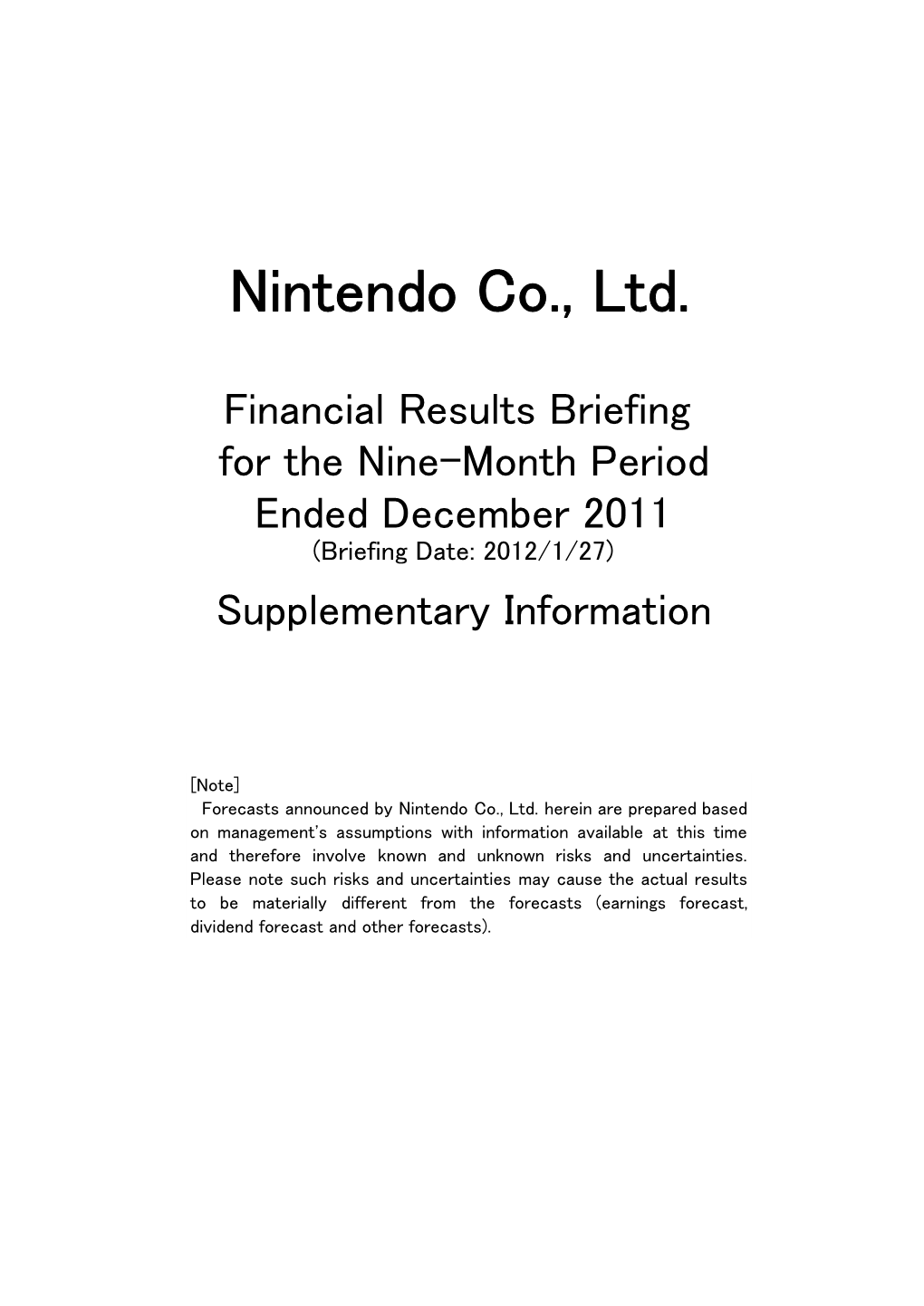 Nintendo Co., Ltd