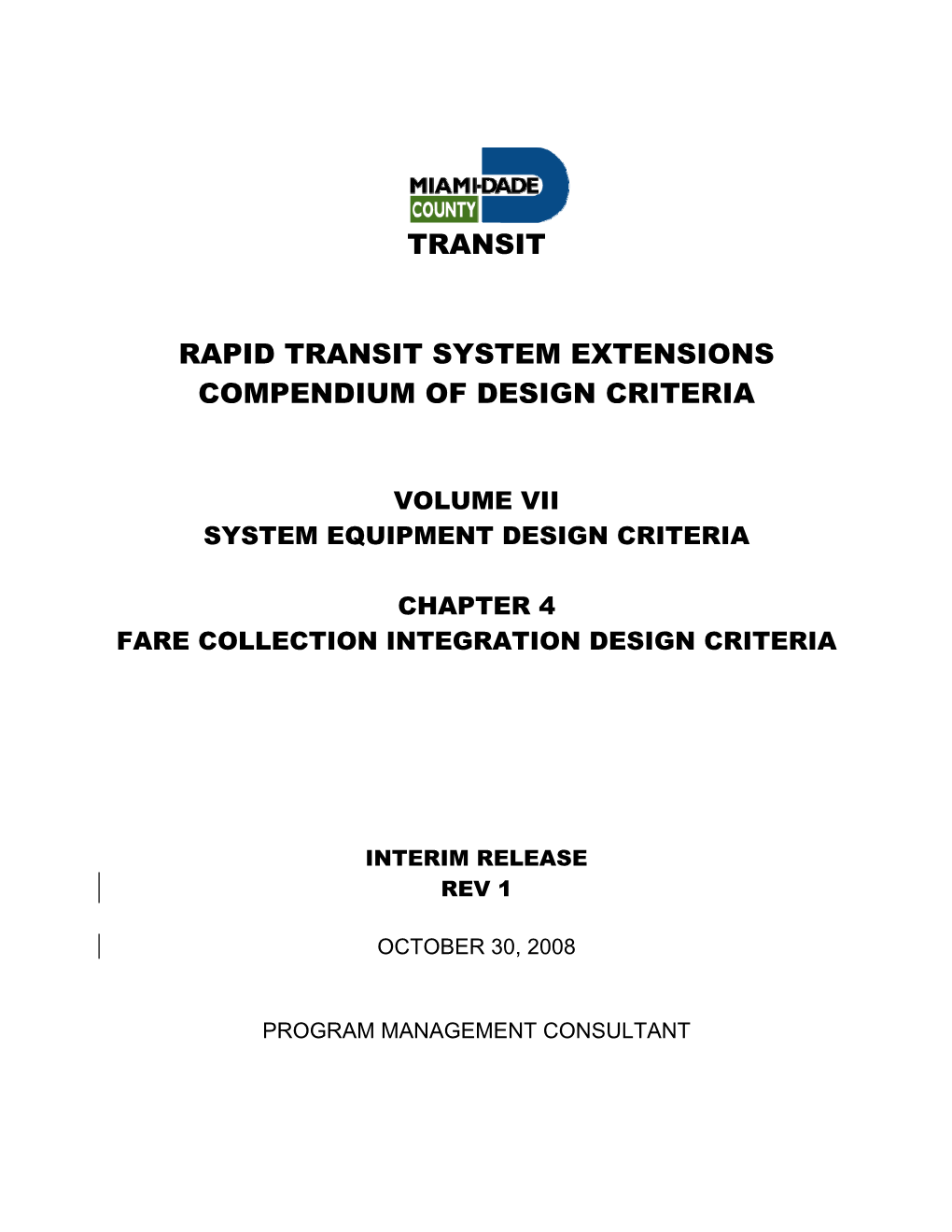 Transit Rapid Transit System Extensions Compendium of Design Criteria