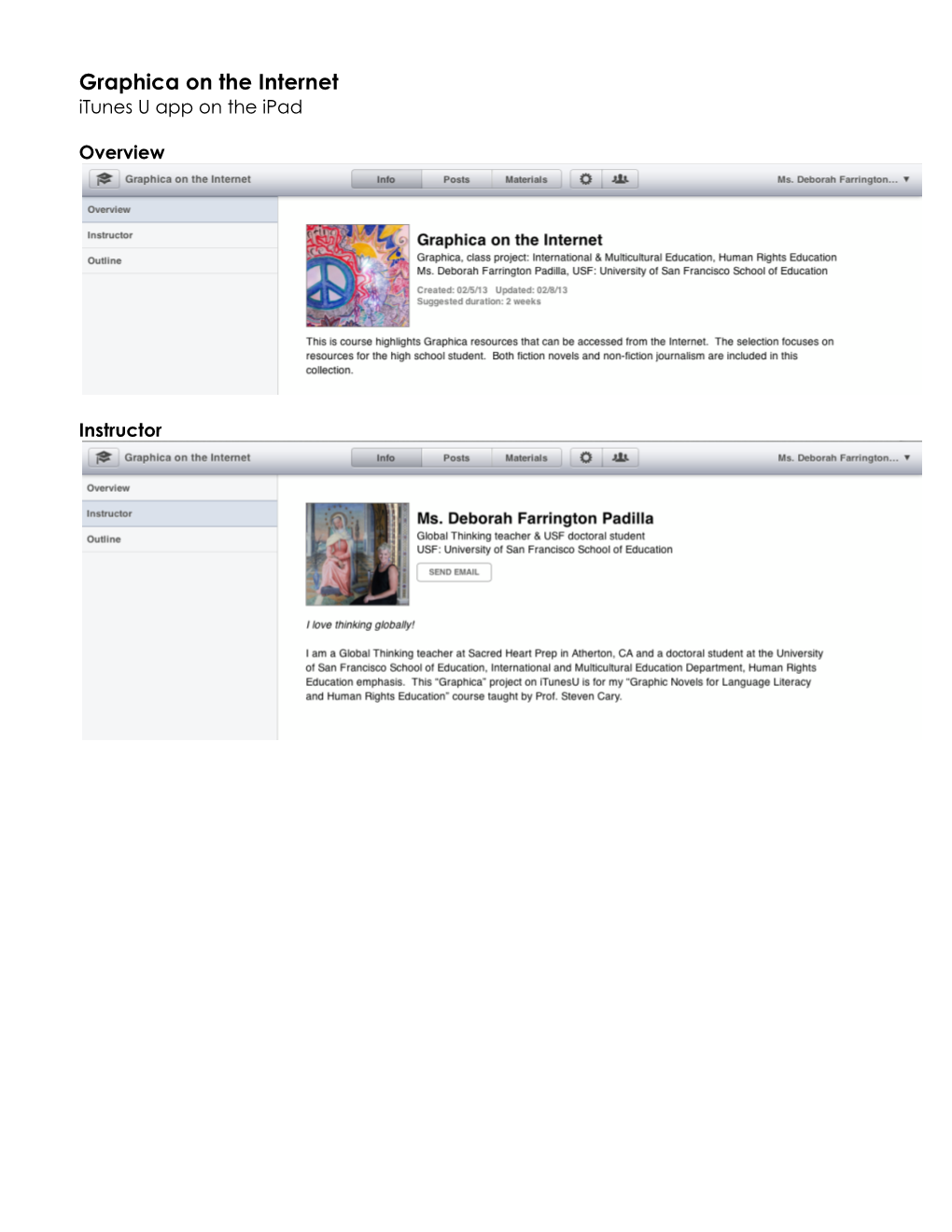 Graphica on the Internet Itunes U App on the Ipad