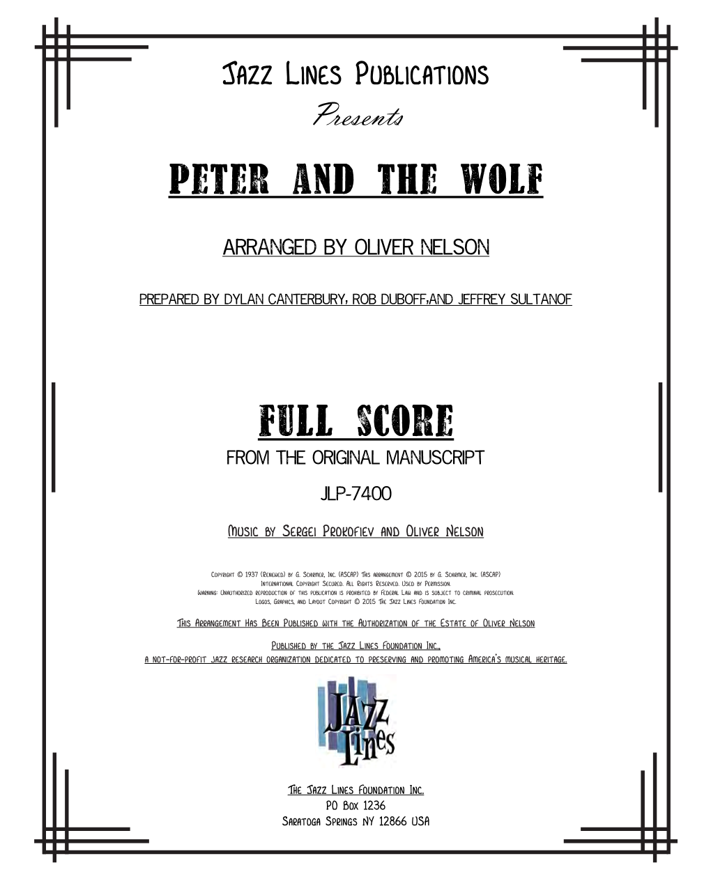 Full Score from the Original Manuscript