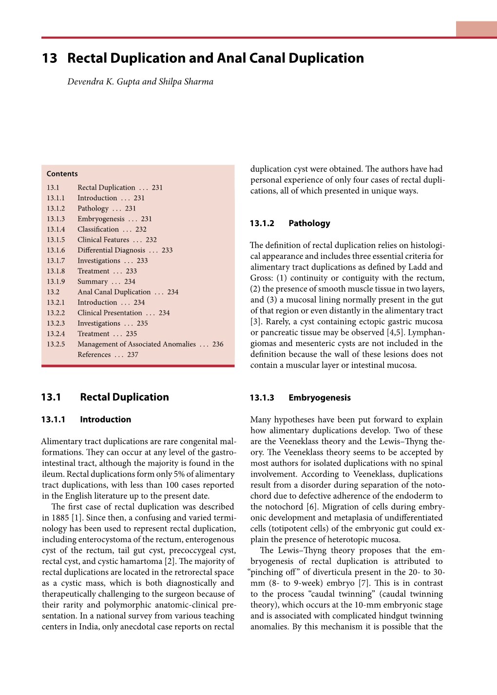 13 Rectal Duplication and Anal Canal Duplication