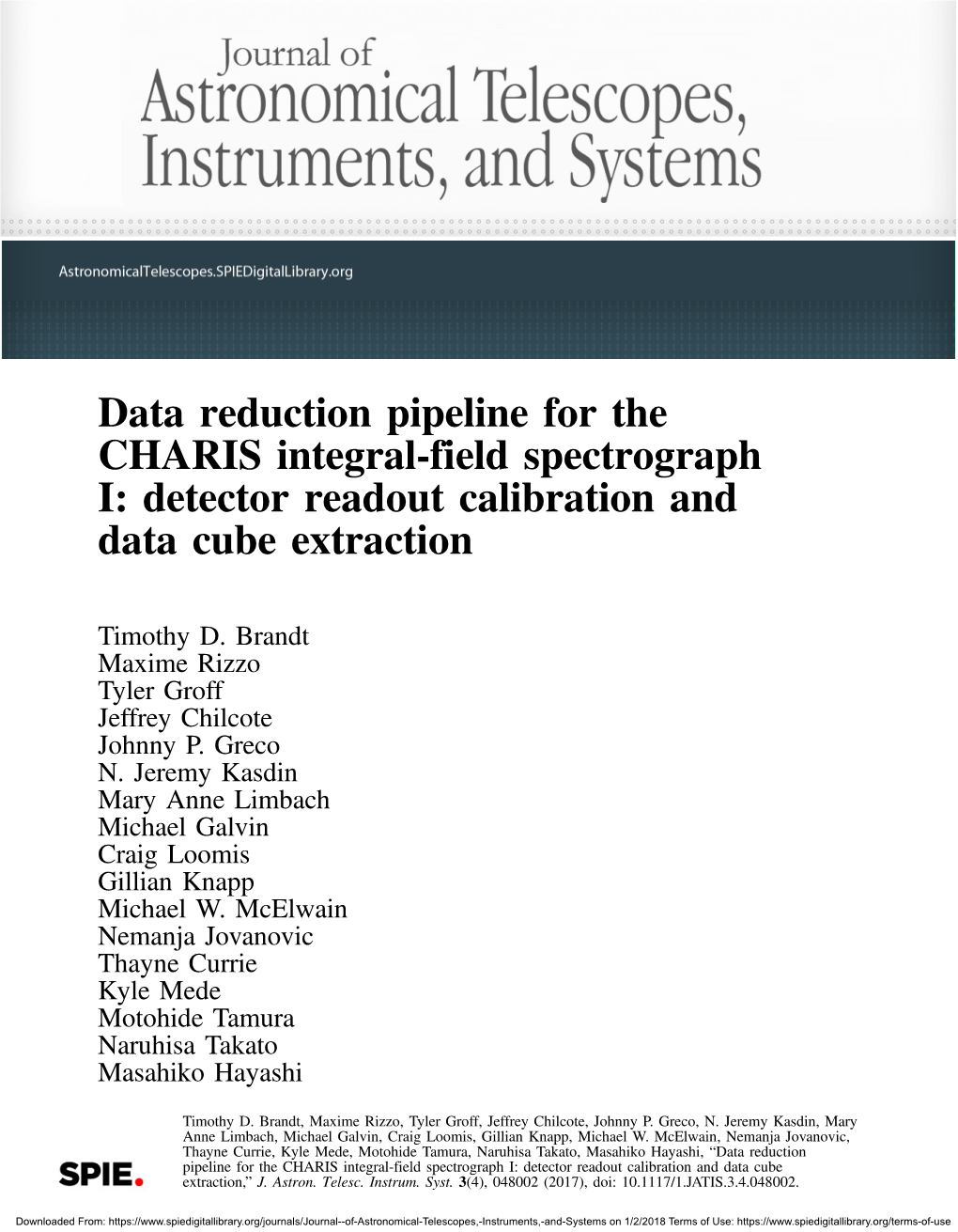 Data Reduction Pipeline for the CHARIS Integral-Field Spectrograph I: Detector Readout Calibration and Data Cube Extraction