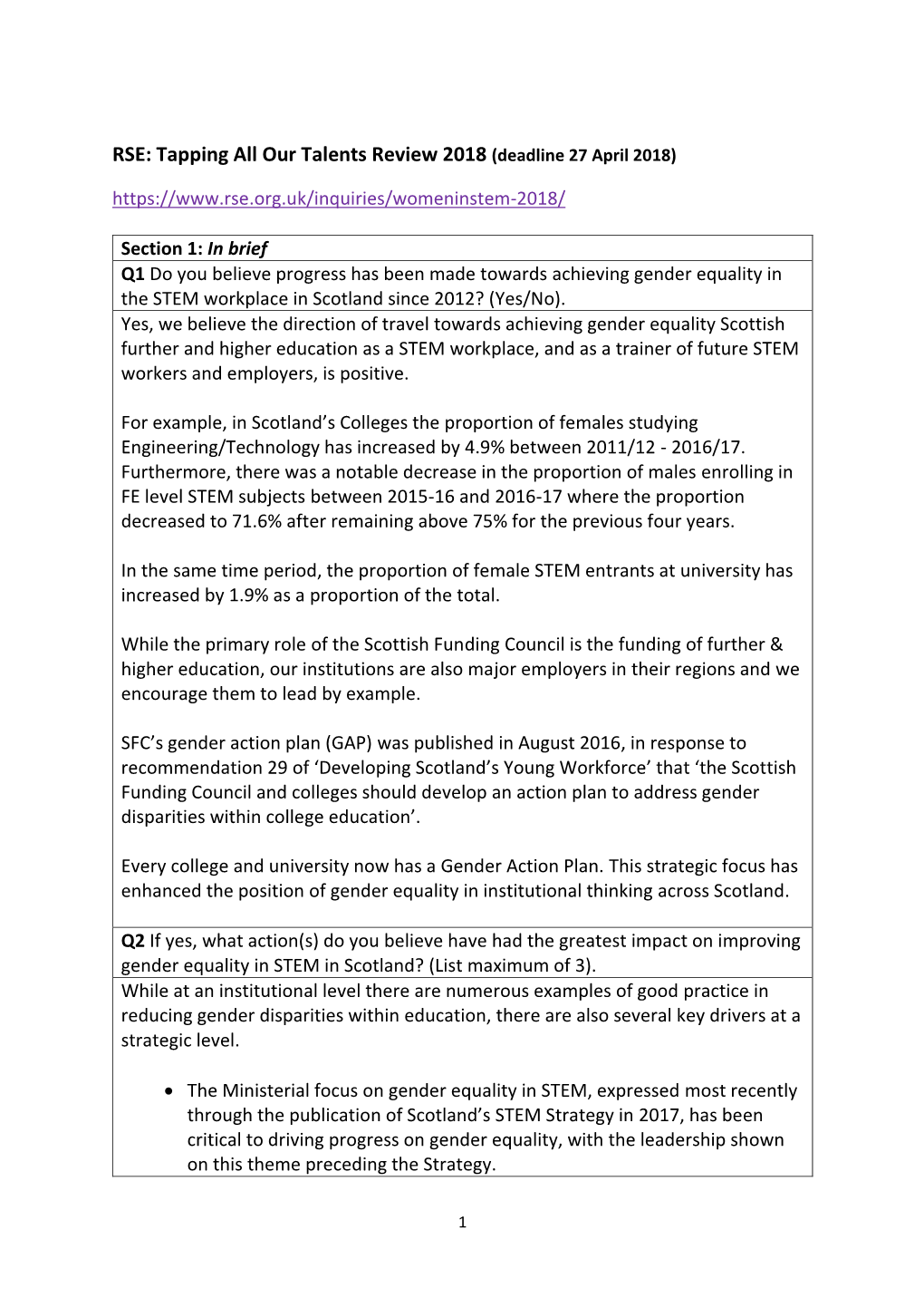 Scottish Funding Council Document