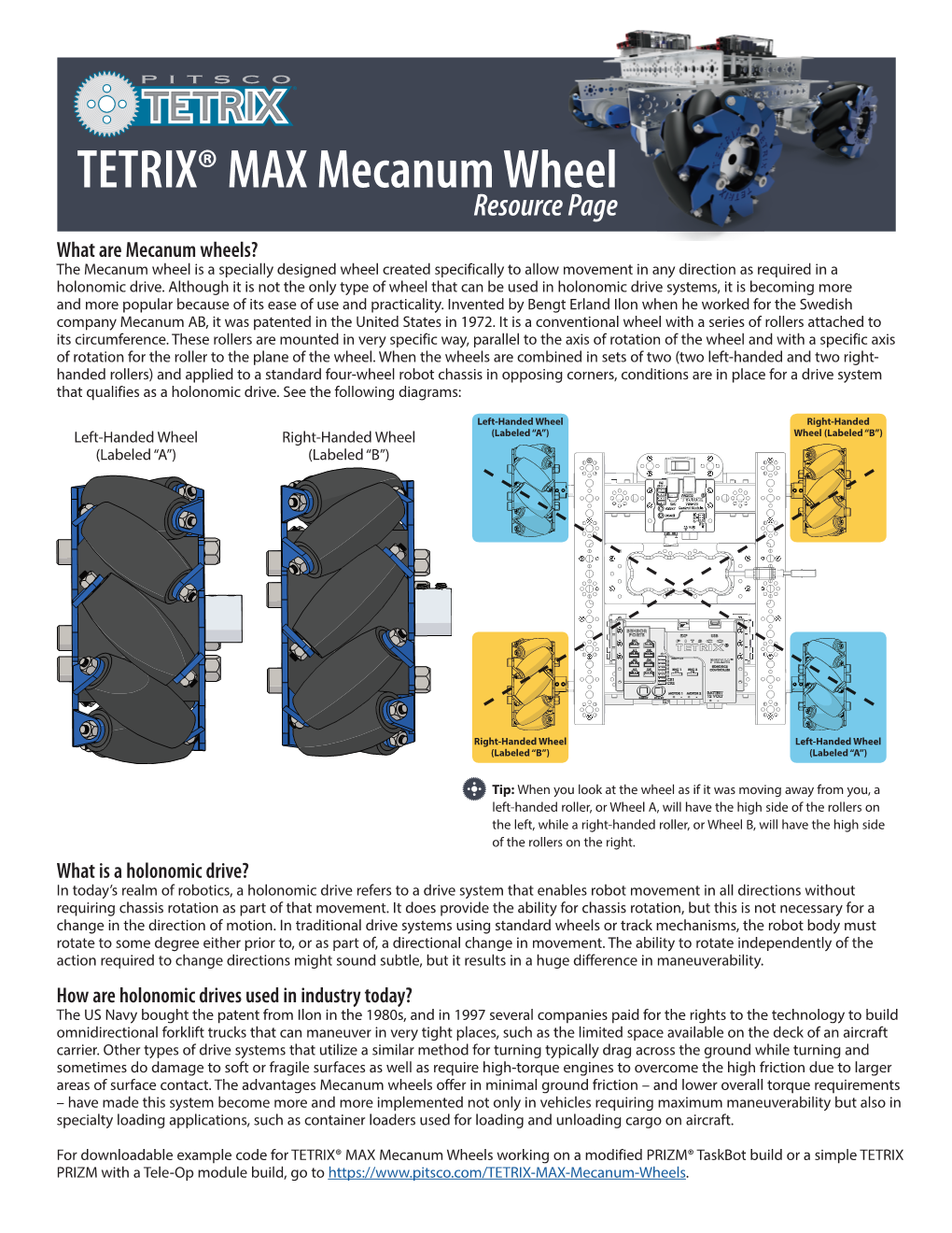 TETRIX® MAX Mecanum Wheel