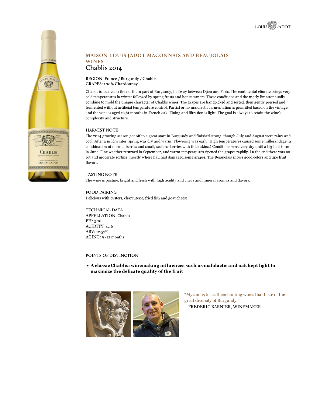 Kobrand Wine & Spirits | Chablis 2014