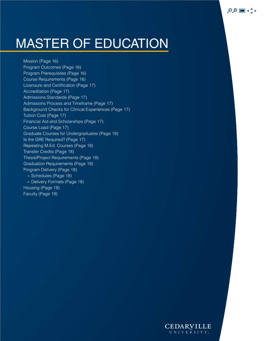 Master of Education Program