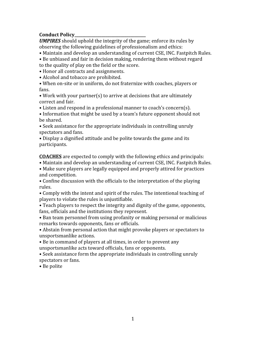 CSE, INC. Rule Book-2-26