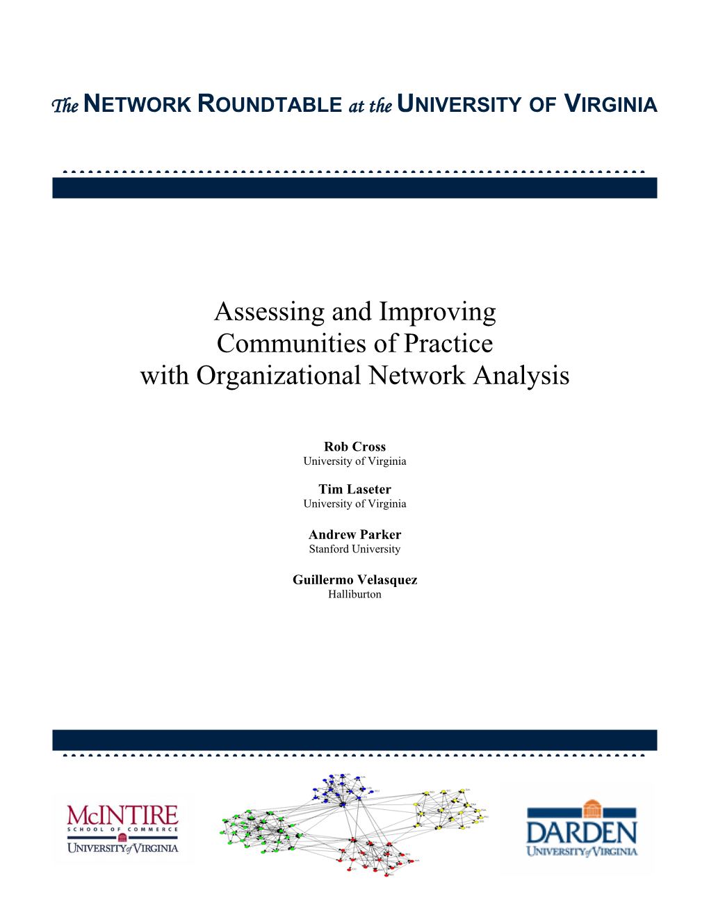 Assessing and Improving Communities of Practice with Organizational Network Analysis