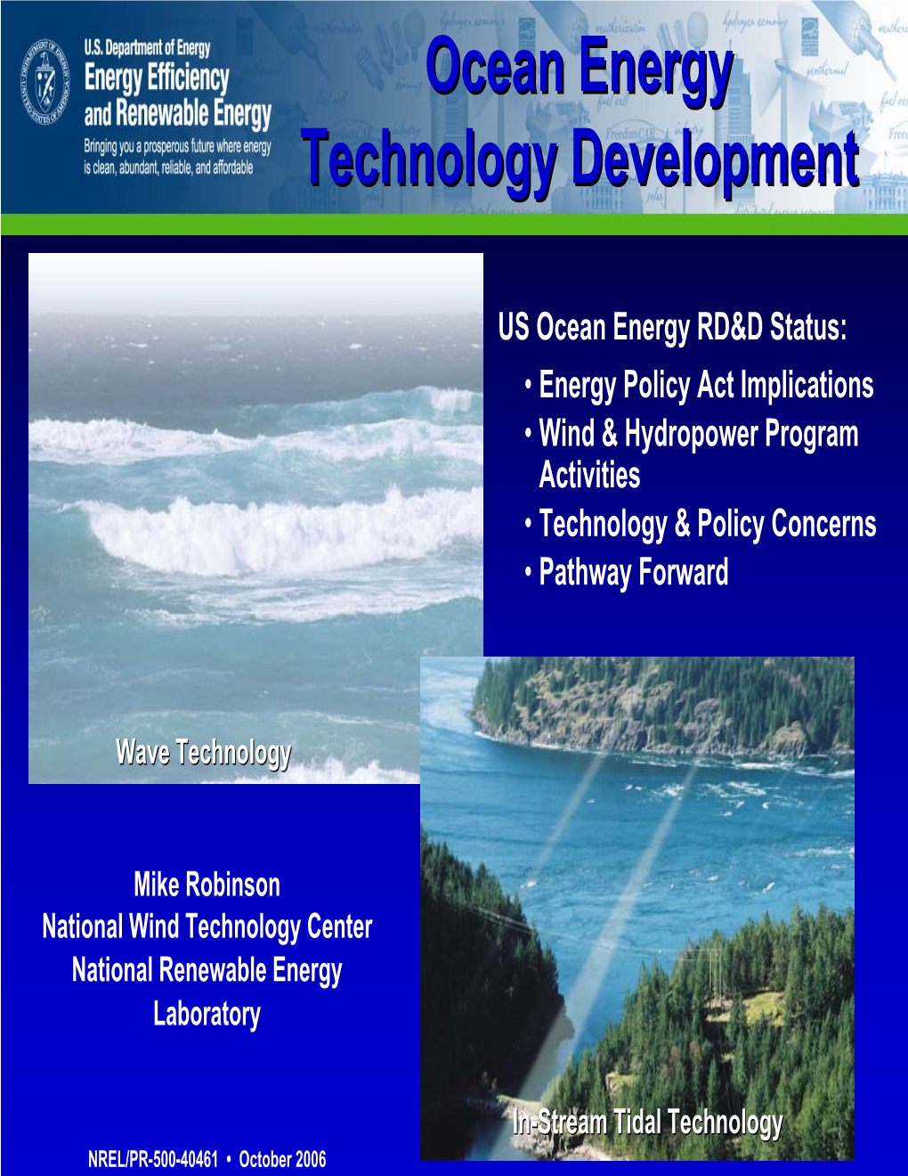 Ocean Energy Technology Development (Presentation)