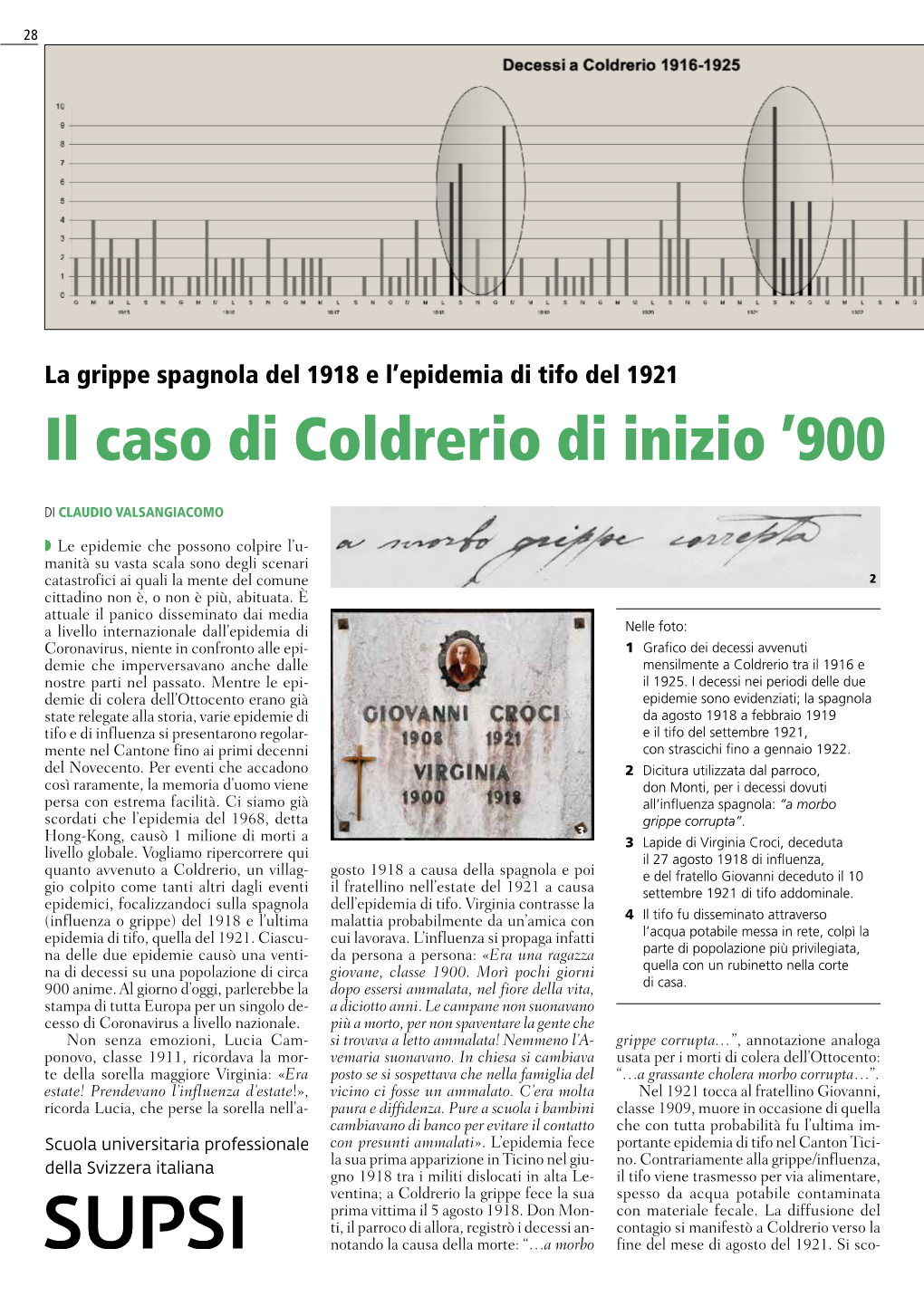 Il Caso Di Coldrerio Di Inizio ’900