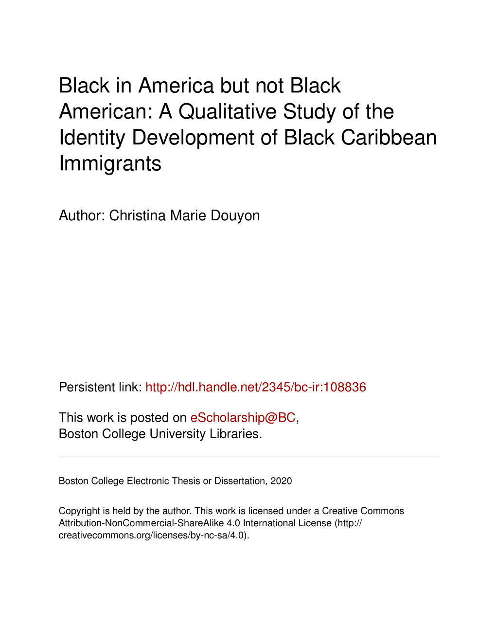 Black in America but Not Black American: a Qualitative Study of the Identity Development of Black Caribbean Immigrants