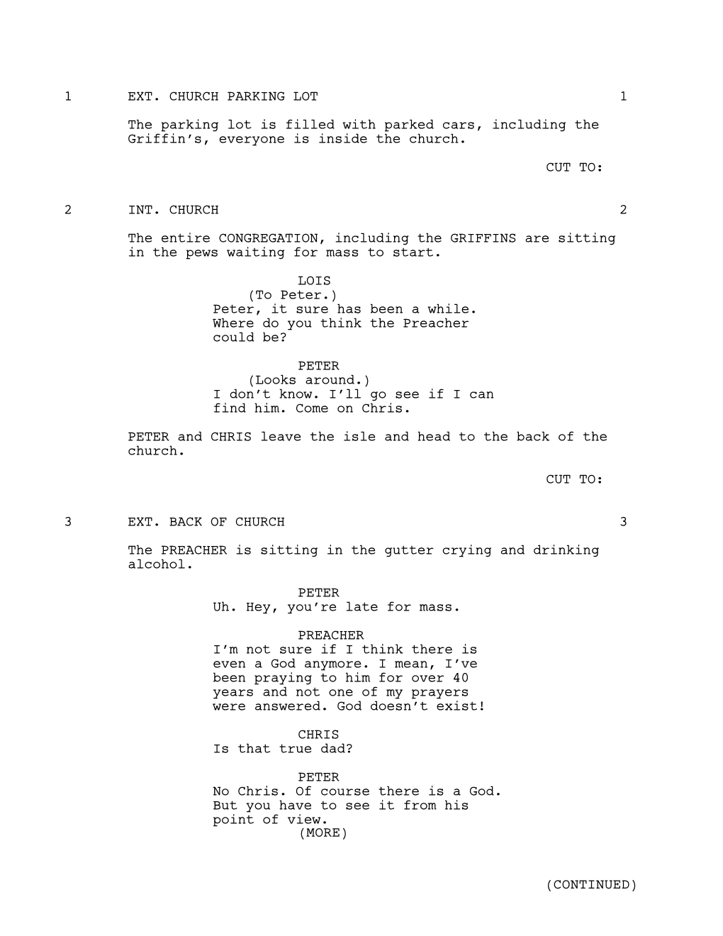 Familyguy Script