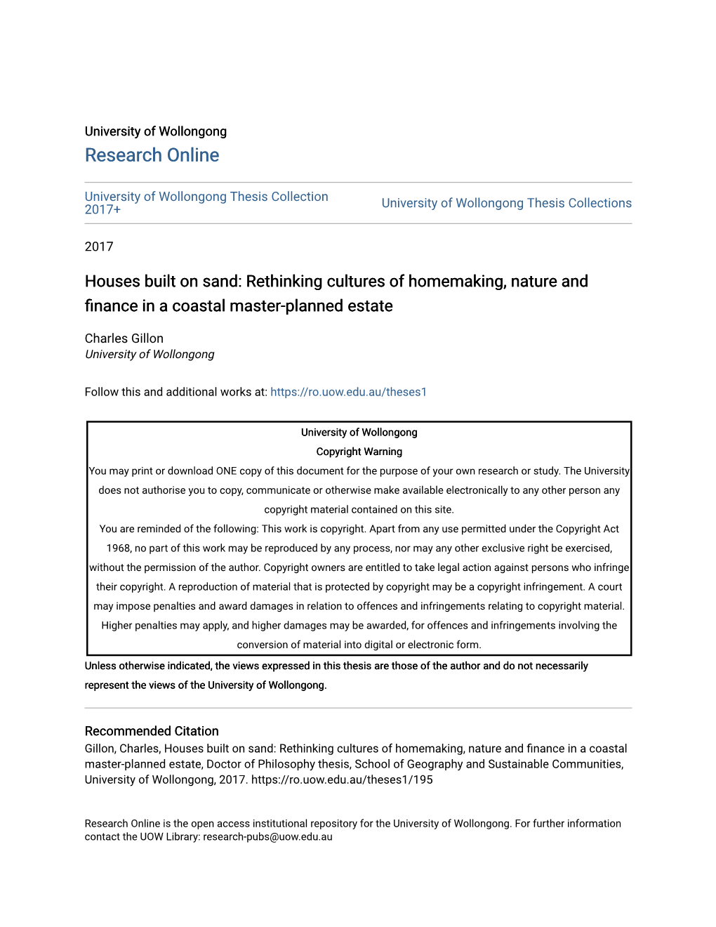 Houses Built on Sand: Rethinking Cultures of Homemaking, Nature and Finance in a Coastal Master-Planned Estate