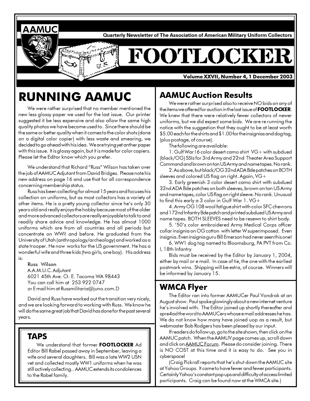 December 2003 Issue