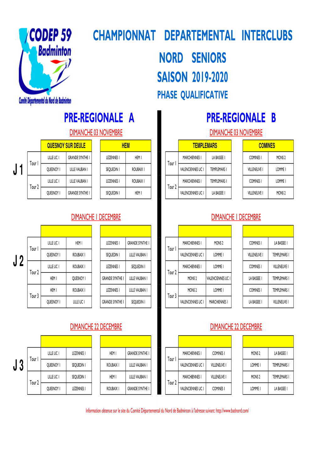 Calendrier Ic 19-20