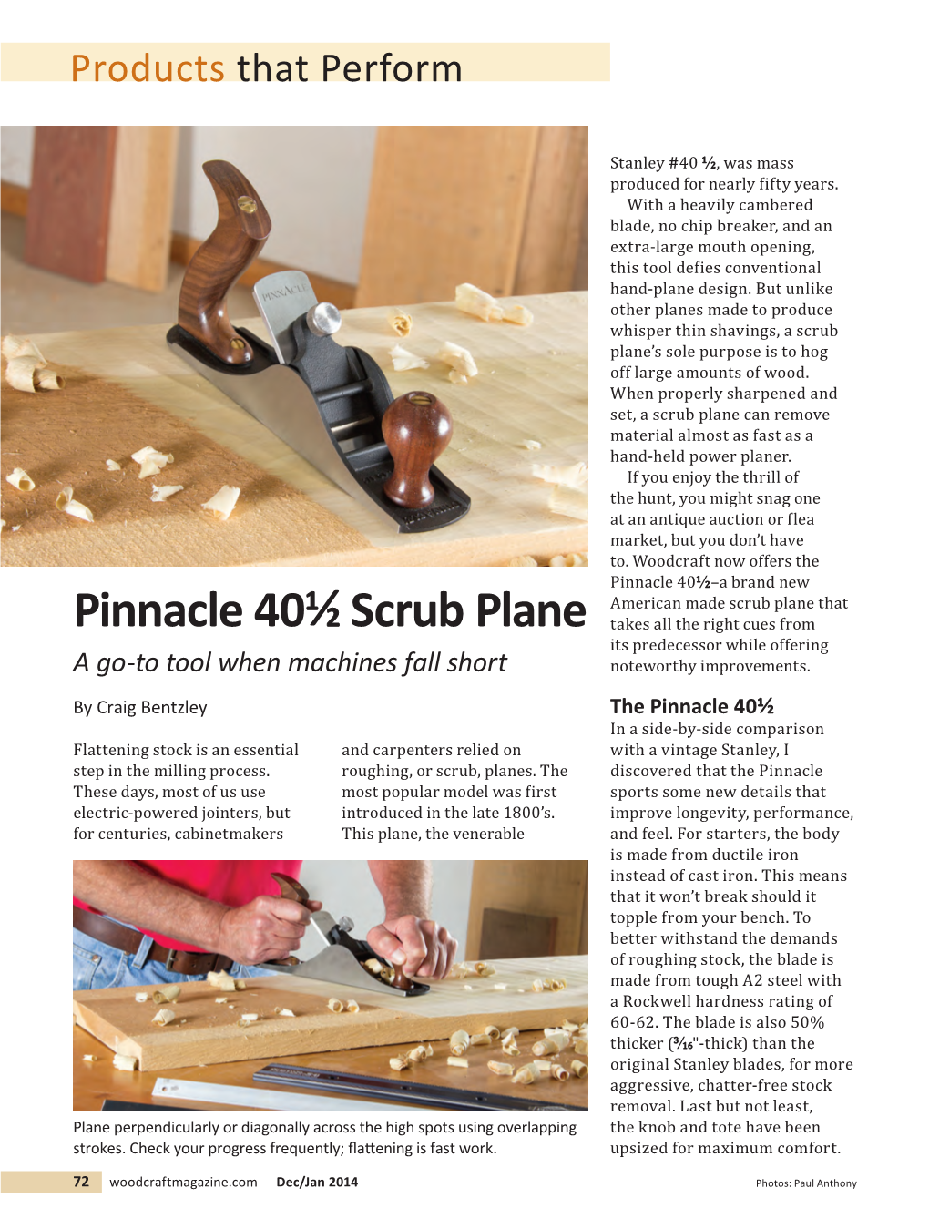 Pinnacle 401 ⁄2 Scrub Plane