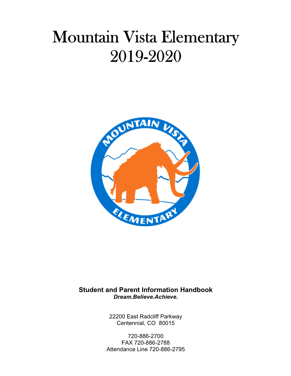 Mountain Vista Elementary 2019-2020