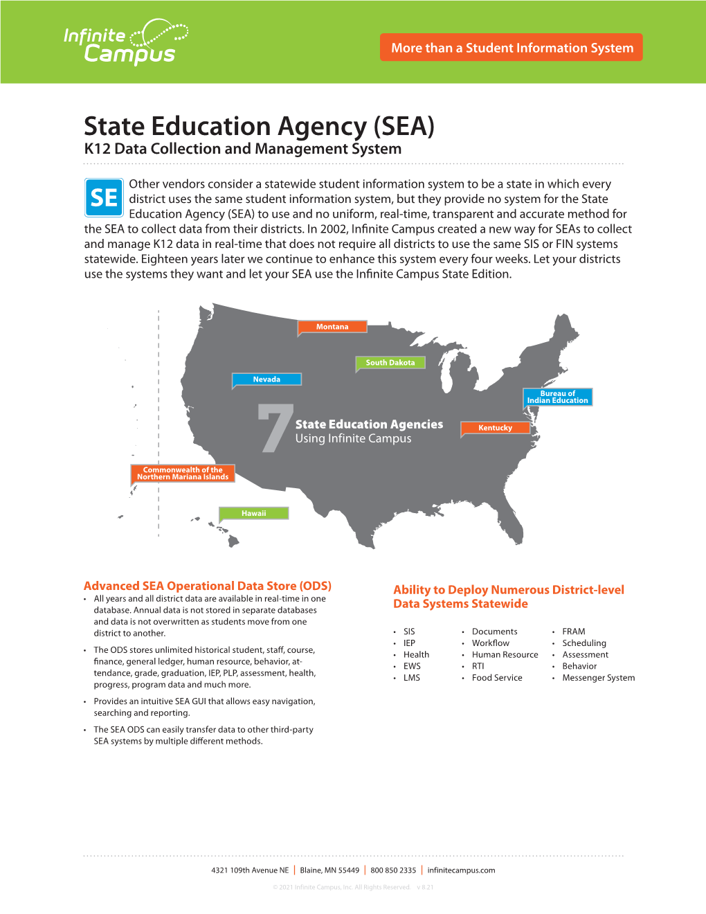 State Education Agency (SEA) K12 Data Collection and Management System