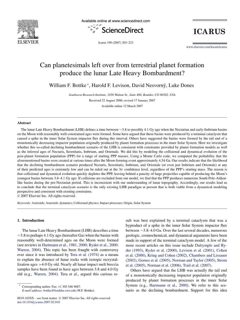 Can Planetesimals Left Over from Terrestrial Planet Formation Produce the Lunar Late Heavy Bombardment?