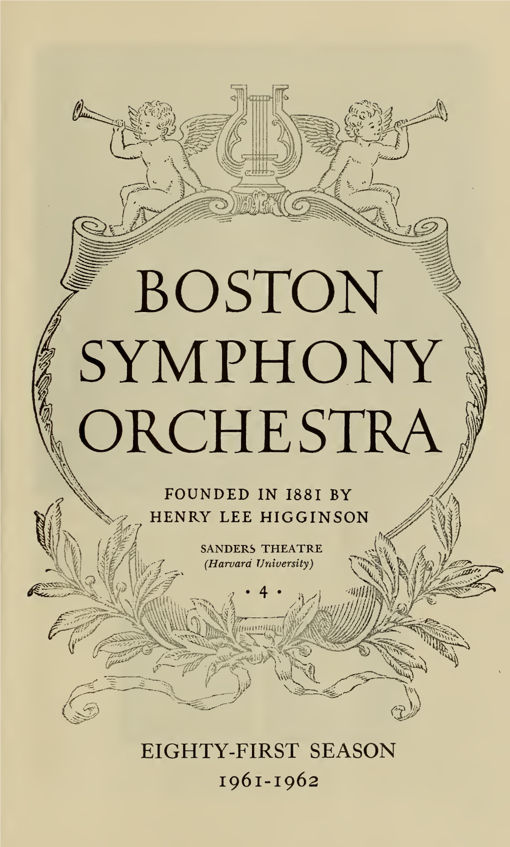 Boston Symphony Orchestra Concert Programs, Season 81, 1961