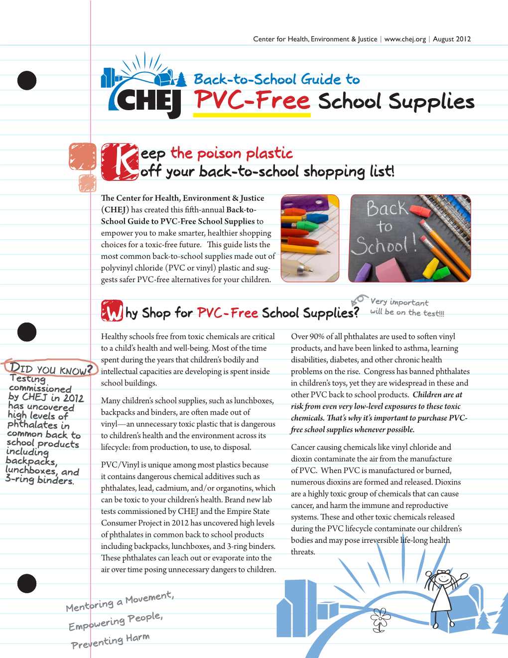 PVC-Free School Supplies W