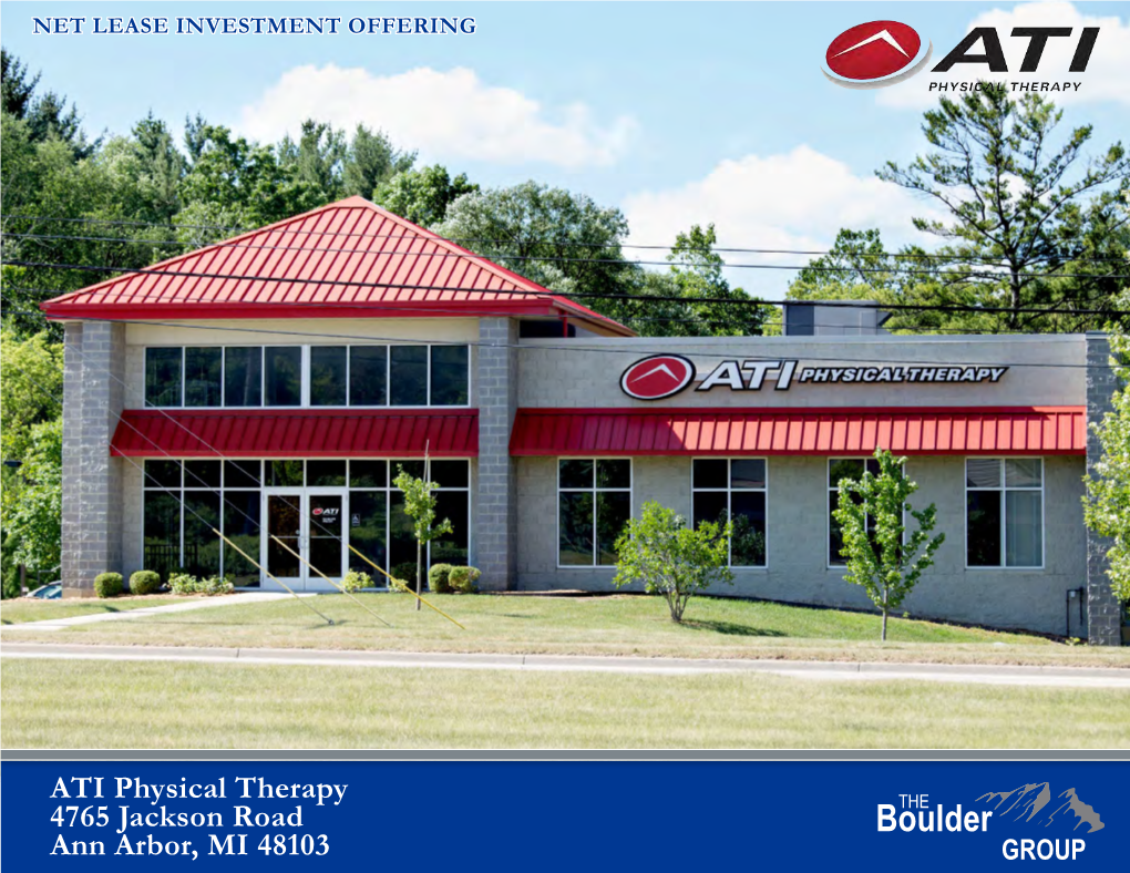 ATI Physical Therapy 4765 Jackson Road Ann Arbor, MI 48103 TABLE of CONTENTS