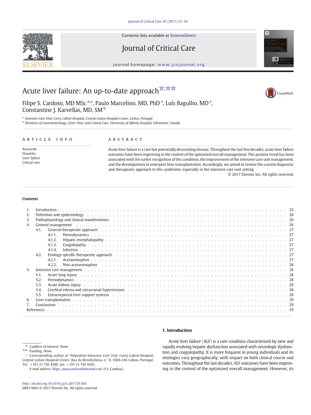 Acute Liver Failure: an Up-To-Date Approach