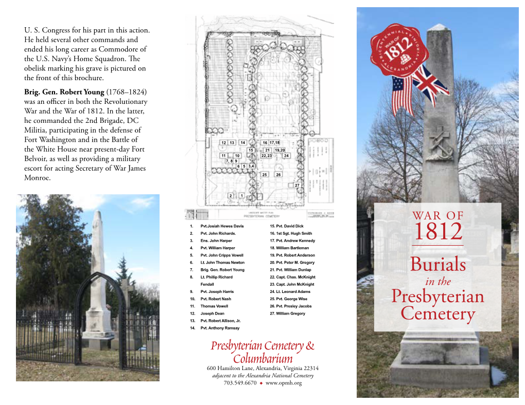 Presbyterian Cemetery 1812 Burials