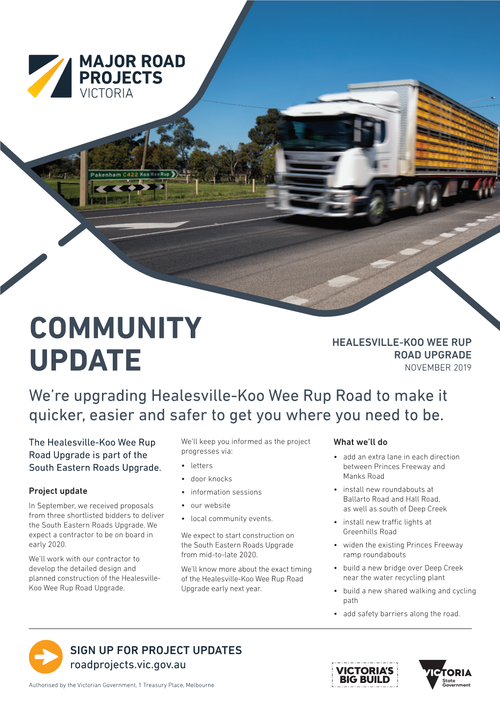 Healesville-Koo Wee Rup Road Upgrade Community Update Nov