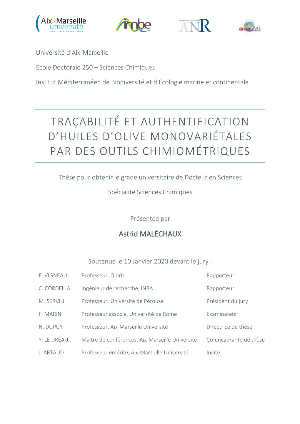 Traçabilité Et Authentification D'huiles D