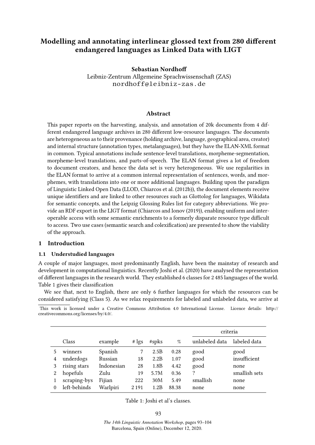 Modelling and Annotating Interlinear Glossed Text from 280 Di Erent