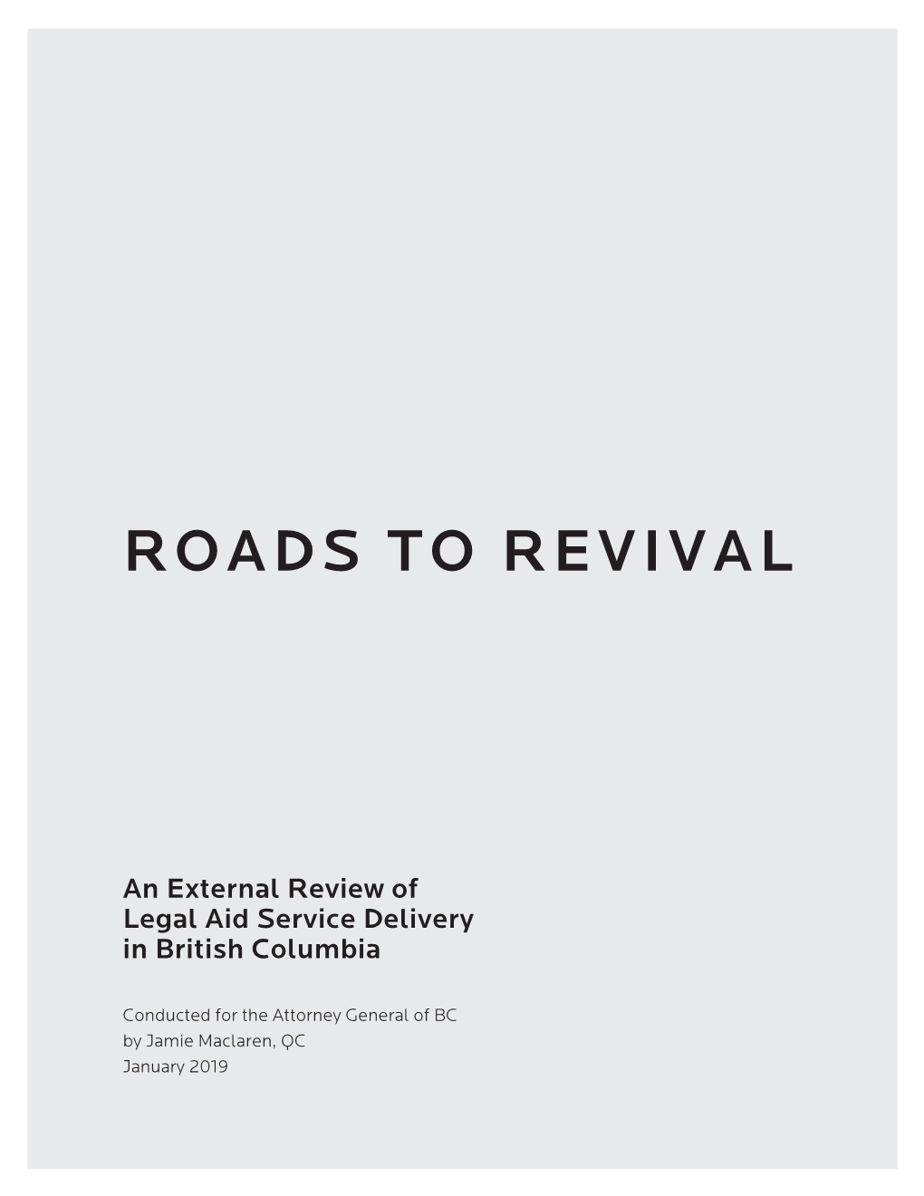 Roads to Revival