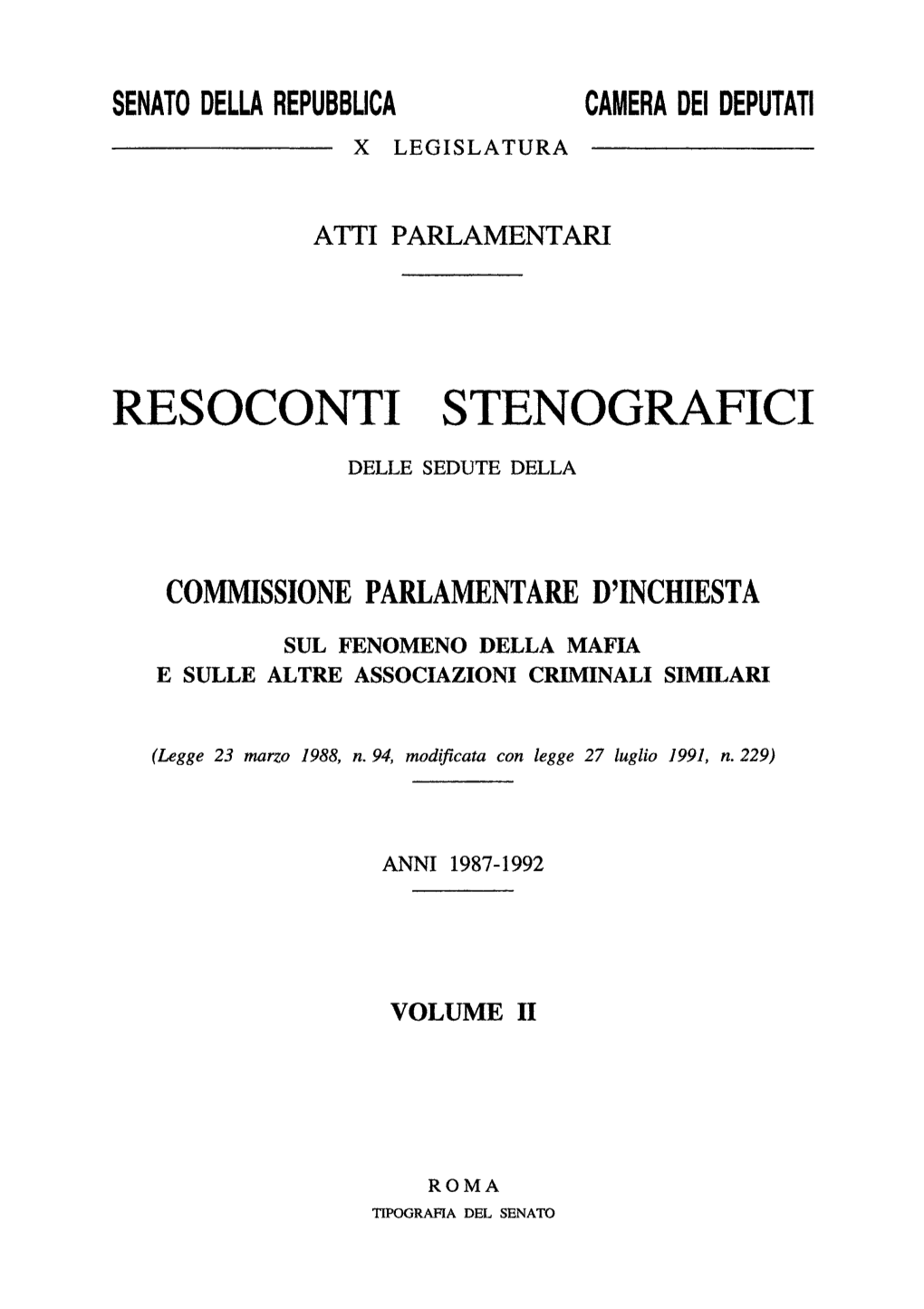 Resoconti Stenografici