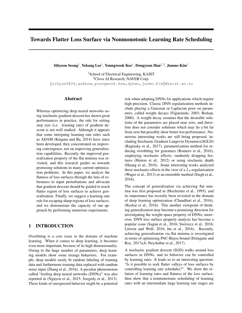 Towards Flatter Loss Surface Via Nonmonotonic Learning Rate Scheduling