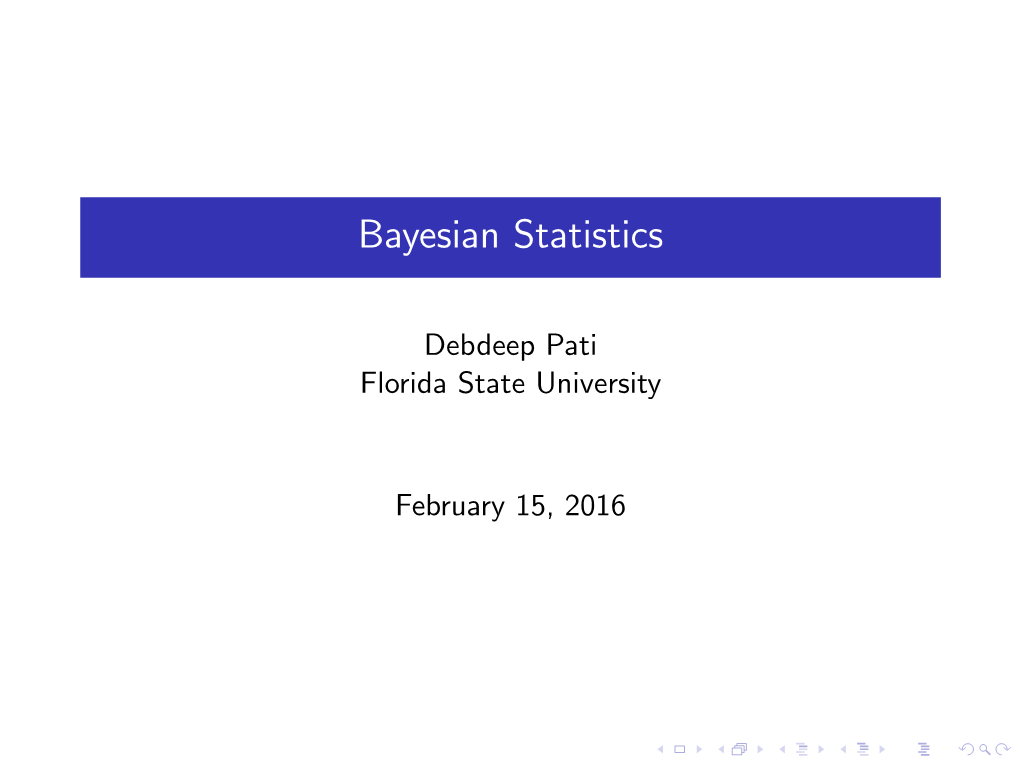 Bayesian Statistics