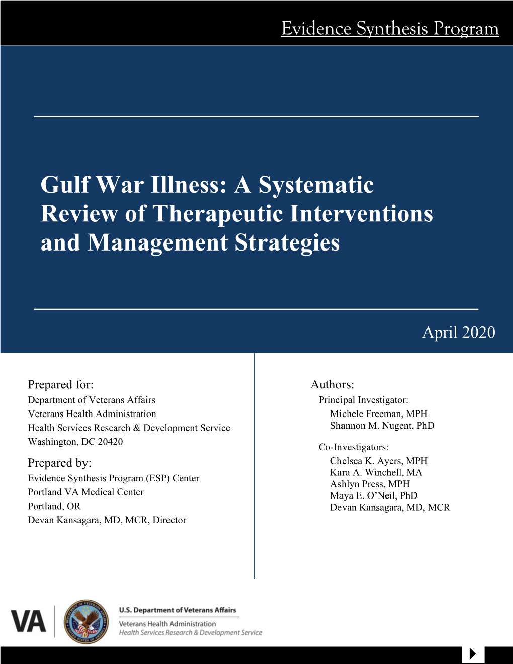 Gulf War Illness: a Systematic Review of Therapeutic Interventions and Management Strategies