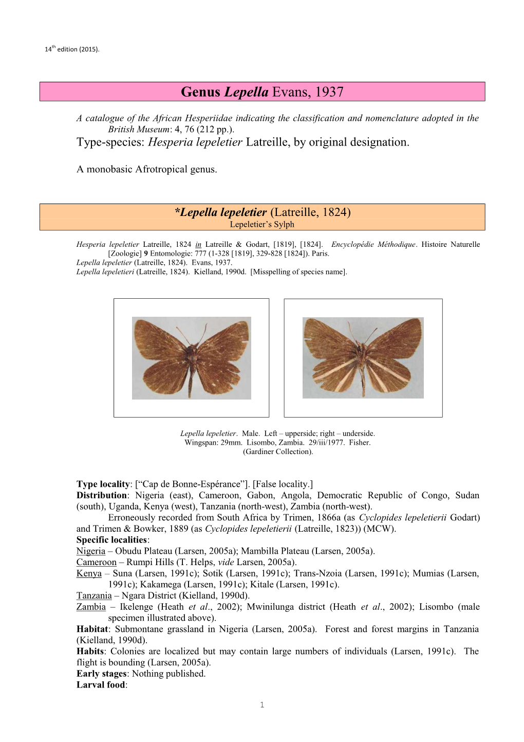 381 Genus Lepella Evans