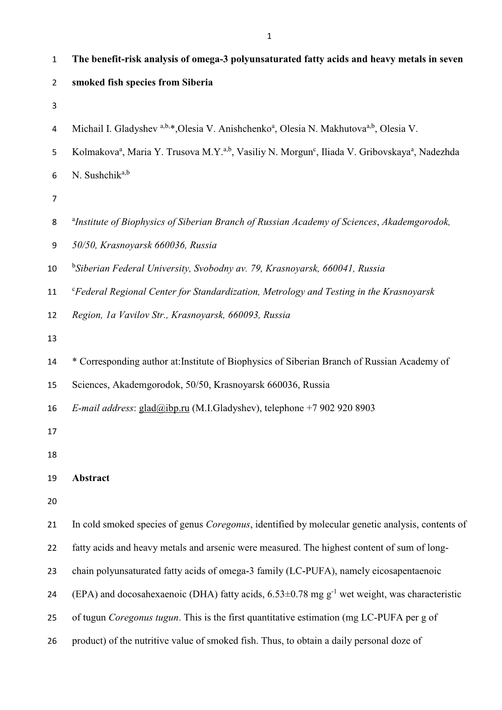 The Benefit-Risk Analysis of Omega-3 Polyunsaturated Fatty Acids and Heavy Metals in Seven